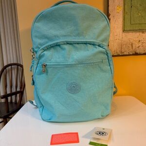KIPLING NYLON  XL LAPTOP BACKPACK - ROBIN'S EGG BLUE